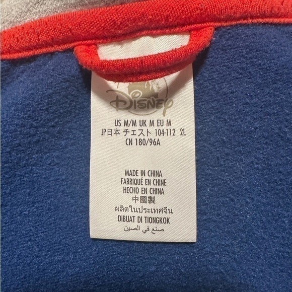 Disney Grumpy Blue Hoodie Full Zip Size Medium - Picture 5 of 6
